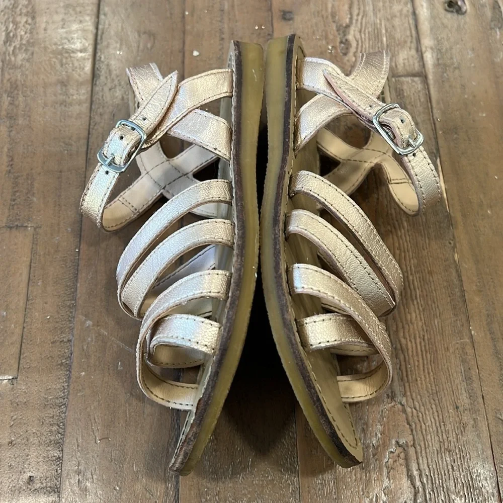 Mini Boden rose gold metallic strappy leather buckle sandals size 31 uk 13 US